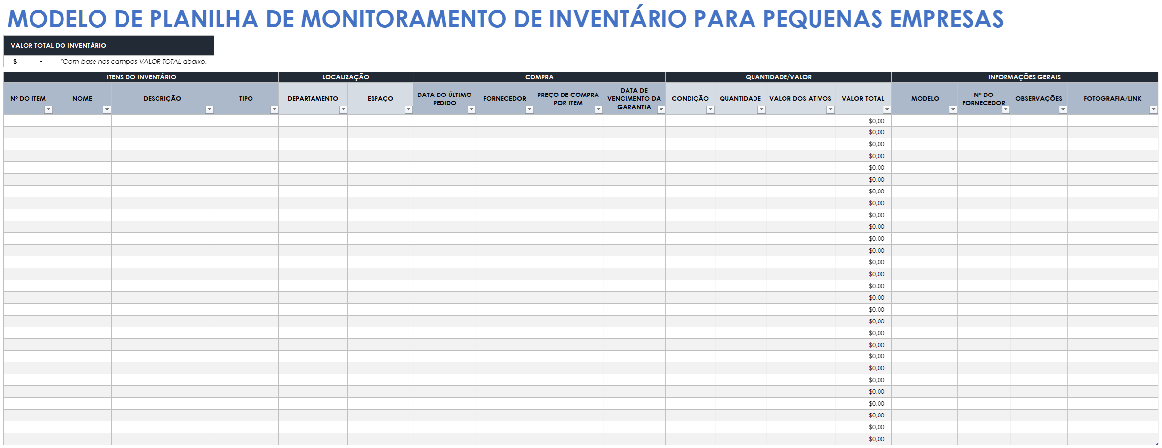  Modelo de planilha de controle de estoque para pequenas empresas