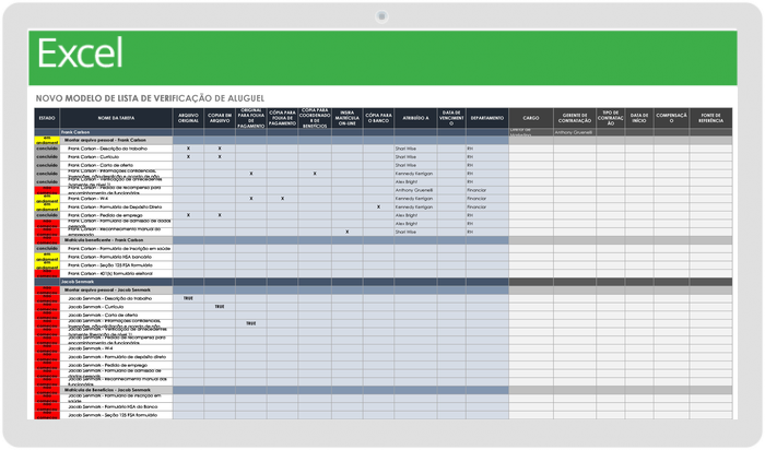 Novo modelo de checklist de contratação