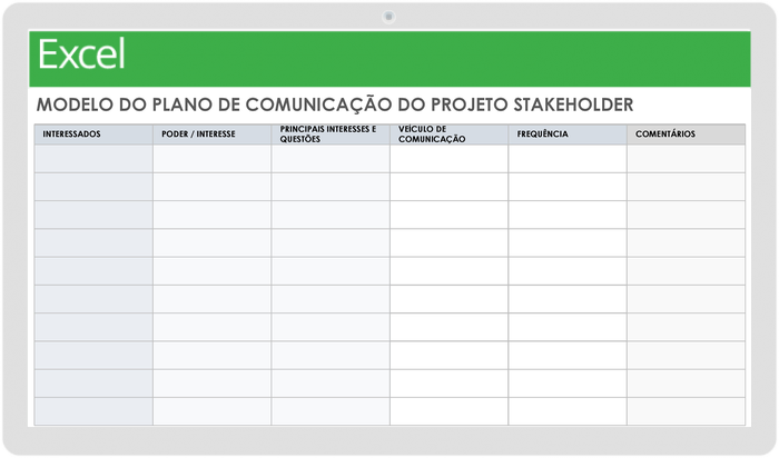  Modelo de Plano de Comunicação com as Partes Interessadas do Projeto